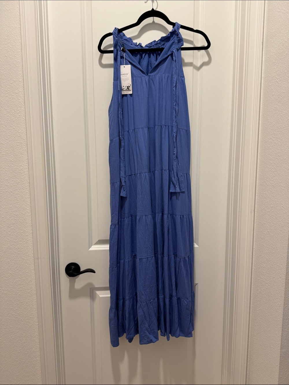 Blue Tiered Maxi Dress